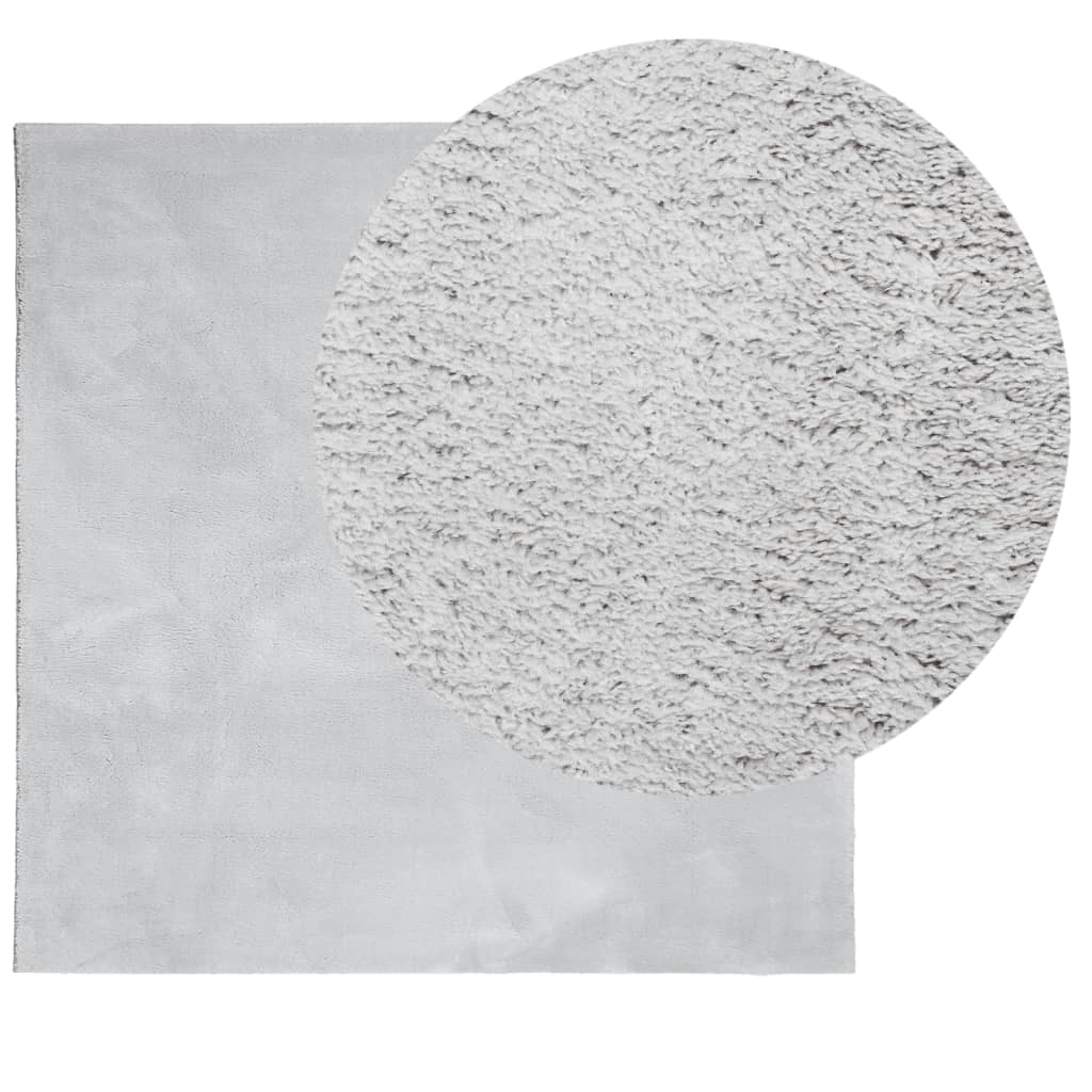 Vidaxx Teppich Huarte Kurzflor weich waschbar 160x160 cm grau
