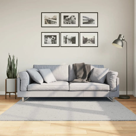 Vidaxx Teppich Huarte Kurzflor weich waschbar 160x160 cm grau