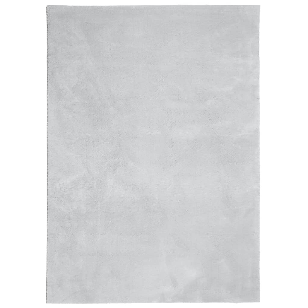 Vidaxx Teppich Huarte Kurzflor weich waschbar 160x230 cm grau