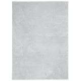 Vidaxl rug harte low -pole mëll washable 160x230 cm Grau