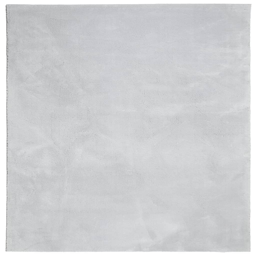 Vidaxl rug harte low -pole mëll washable 200x200 cm Grey