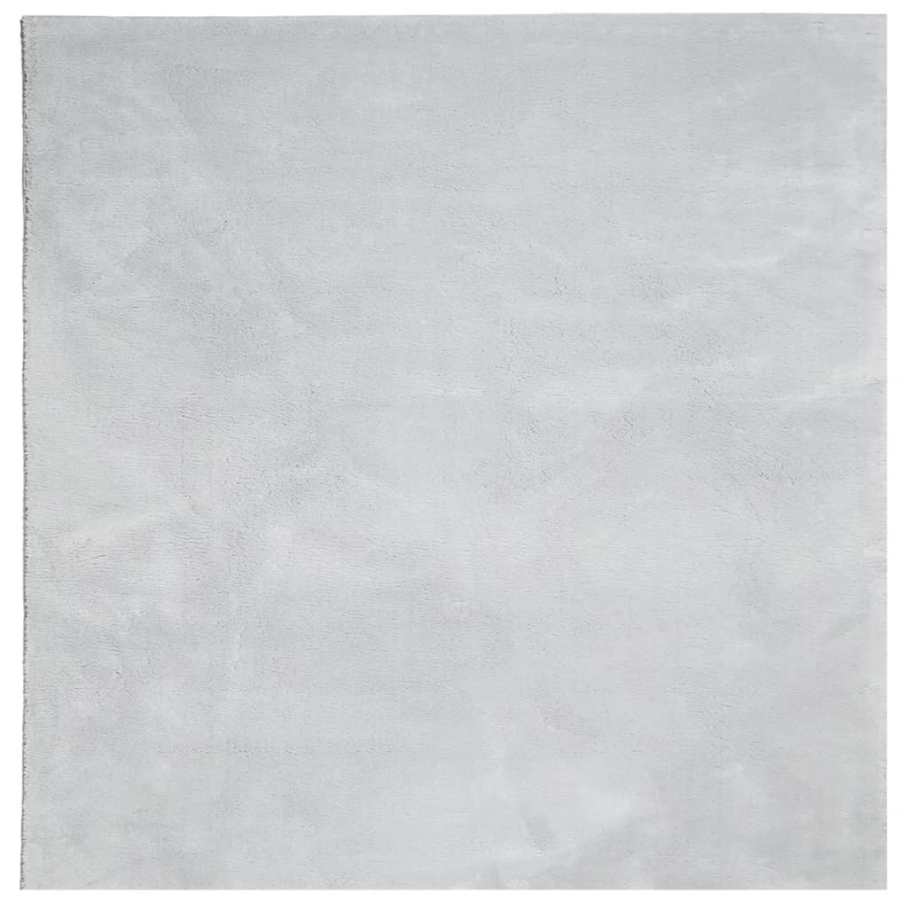 Vidaxx Teppich Huarte Kurzflor weich waschbar 240x240 cm grau