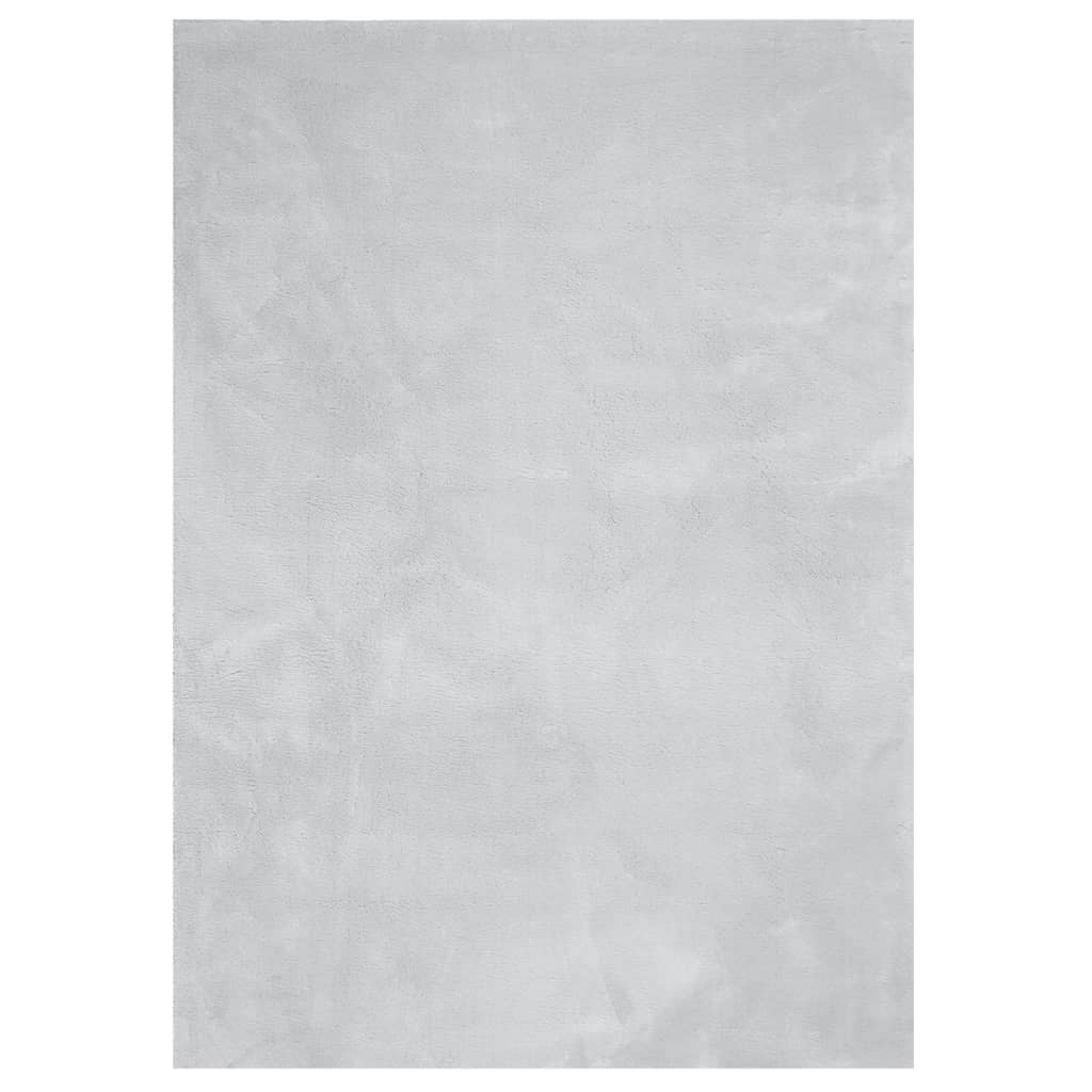 Vidaxx Teppich Huarte Kurzflor weich waschbar 240x340 cm grau