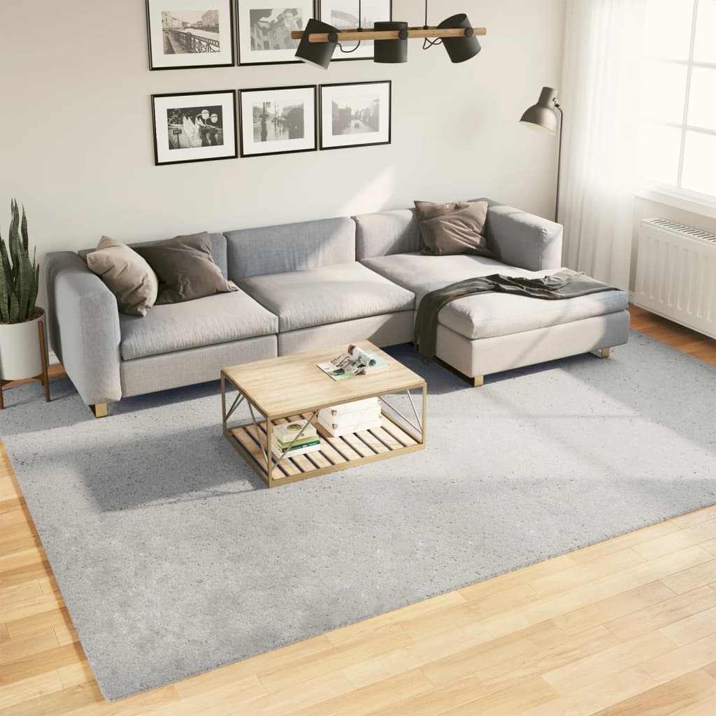 Vidaxx Teppich Huarte Kurzflor weich waschbar 240x340 cm grau