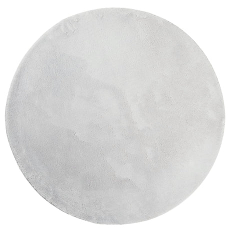 Vidaxl Teppich Huarte Kurzflor weich waschbar ø 80 cm grau