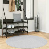 Vidaxl rug harte Low -pole mëll wäschen Ø 120 cm Grey