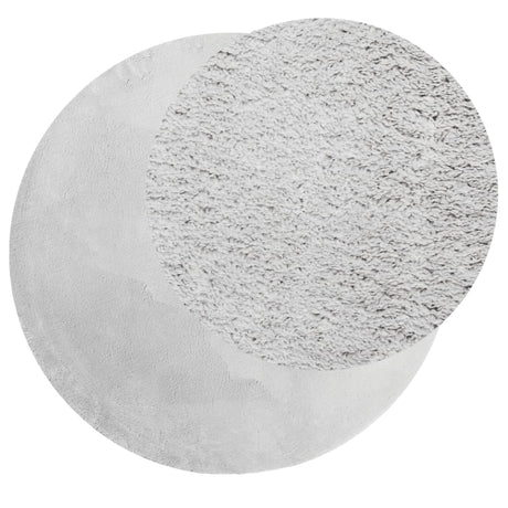 Vidaxl Teppich Huarte Kurzflor weich waschbar ø 200 cm grau