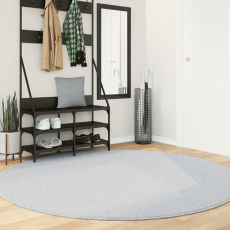 Vidaxl Teppich Huarte Kurzflor weich waschbar ø 200 cm grau
