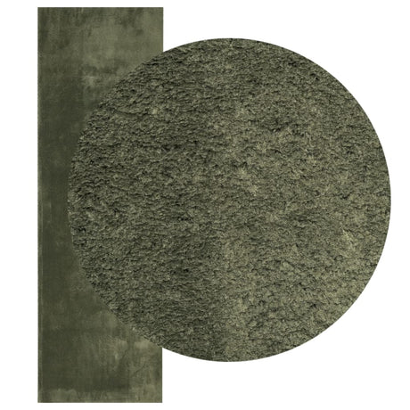 VidaXL Teppich Huarte Kurzflor weich waschbar 80x250 cm Waldgrün