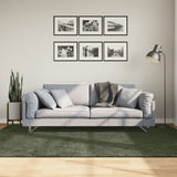 VidaXL Teppich HUARTE Kurzflor weich waschbar 160x230 cm Waldgrün