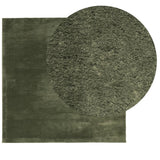 VidaXL Teppich Huarte Kurzflor weich waschbar 200x200 cm Waldgrün