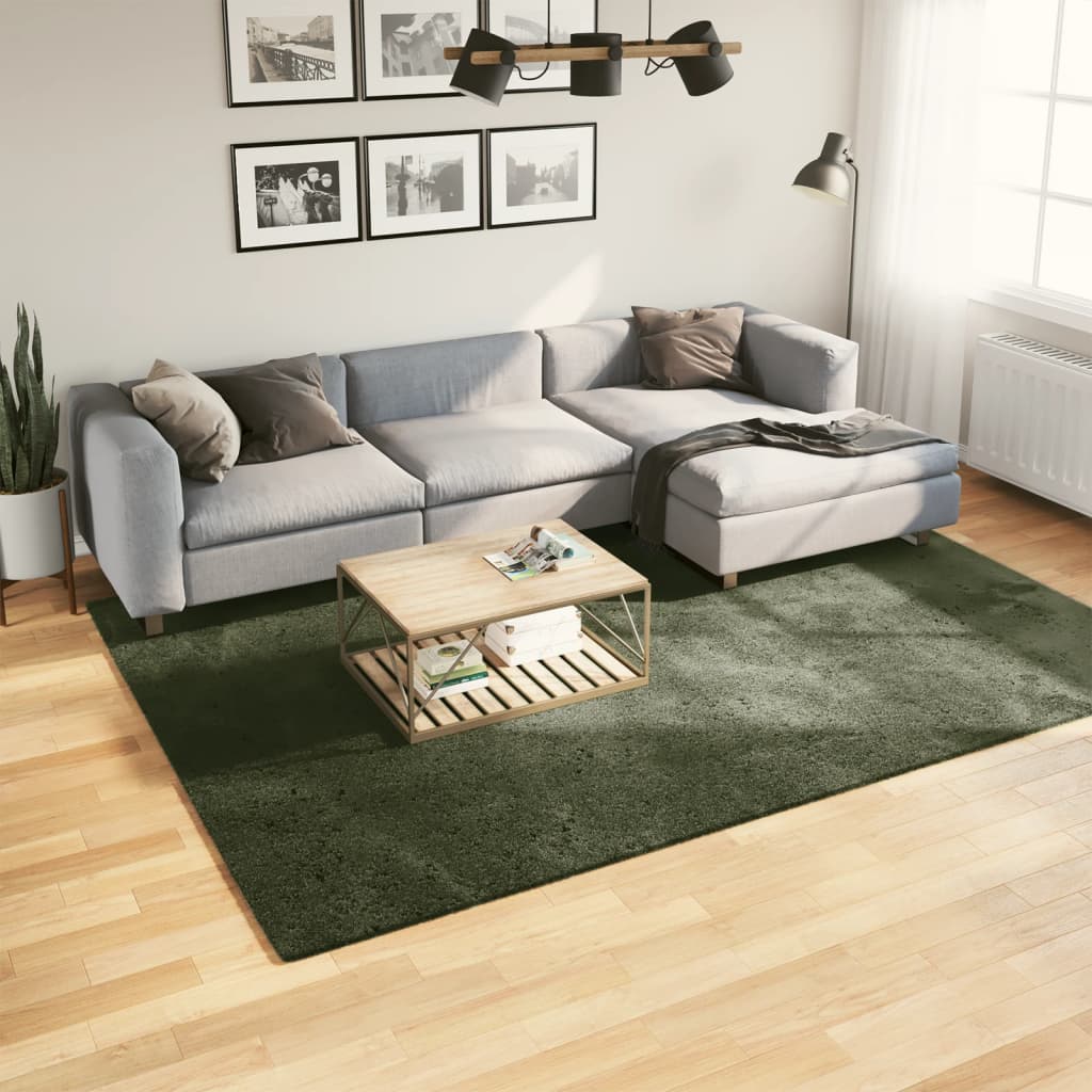 Vidaxl RUG HUARTE bajo Pola suave Softable 200x280 cm de verde