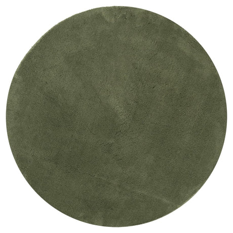 Vidaxl Teppich Huarte Kurzflor weich waschbar ø 120 cm Waldgrün