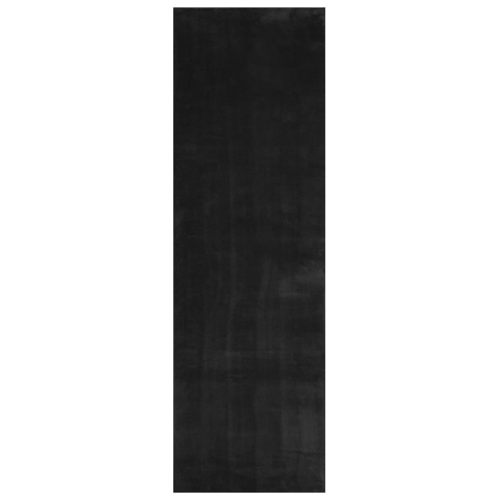 Vidaxl RUG HUARTE BAJA POLA Softable Softable 80x250 cm Negro