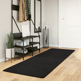 Tapis Vidaxl Huarte Low-Pole Soft Soft Washable 80x250 cm noir