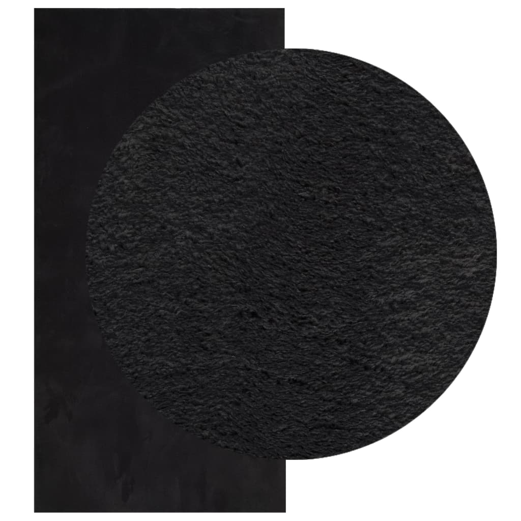 Vidaxl rug Huarte low -pole soft washable 100x200 cm black