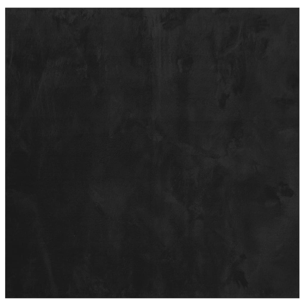 Vidaxl RUG HUARTE BAJA POLA Softable lavable de 120x120 cm Negro