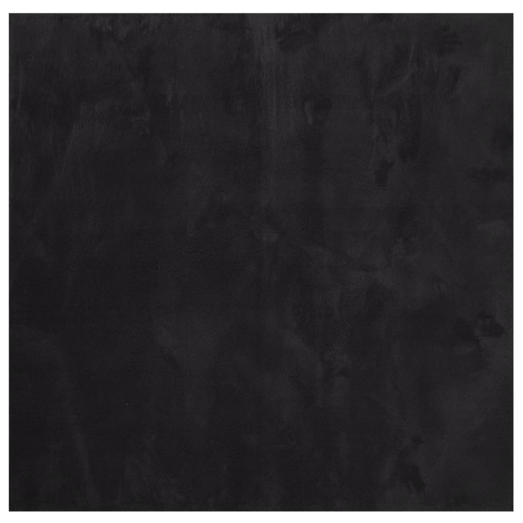 Tapis vidaxl Huarte Low-Pole Soft Soft Lavable 160x160 cm noir