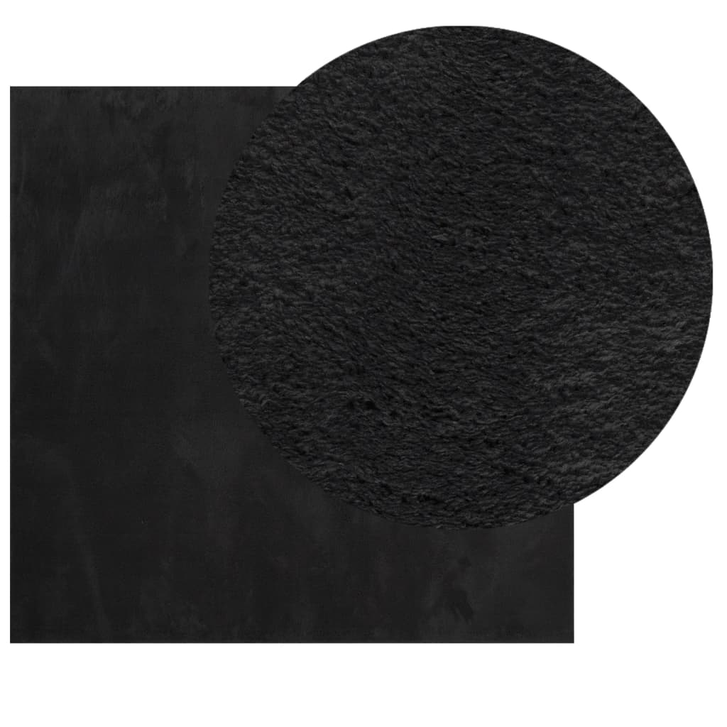 Vidaxl rug Huarte low -pole soft washable 160x160 cm black