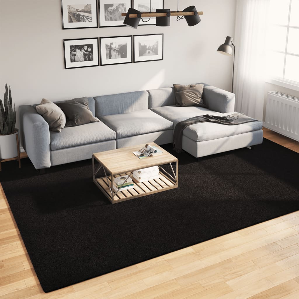 Vidaxl RUG HUARTE BAJA POLA Softable Softable 240x340 cm Negro