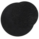 Vidaxl Teppich Huarte Kurzflor weich waschbar ø 100 cm schwarz