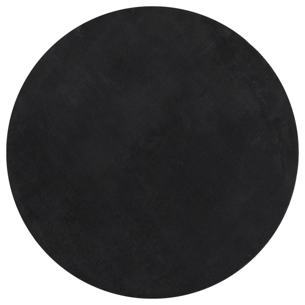 Vidaxl rug Huarte low -pole soft washable Ø 120 cm black