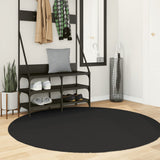 Vidaxl Teppich Huarte Kurzflor weich waschbar ø 160 cm schwarz