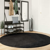 Vidaxl Teppich Huarte Kurzflor weich waschbar ø 200 cm schwarz