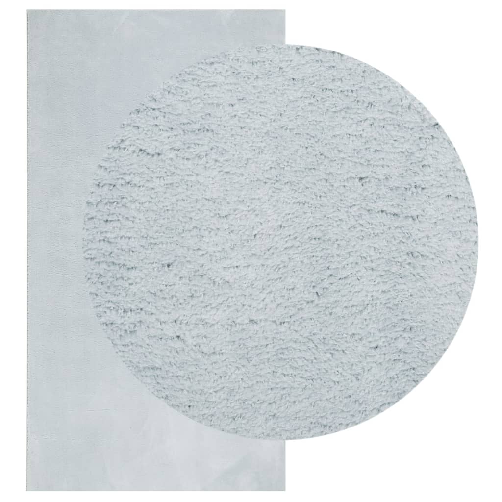 VidaXL Teppich Huarte Kurzflor weich waschbar 80x150 cm blau