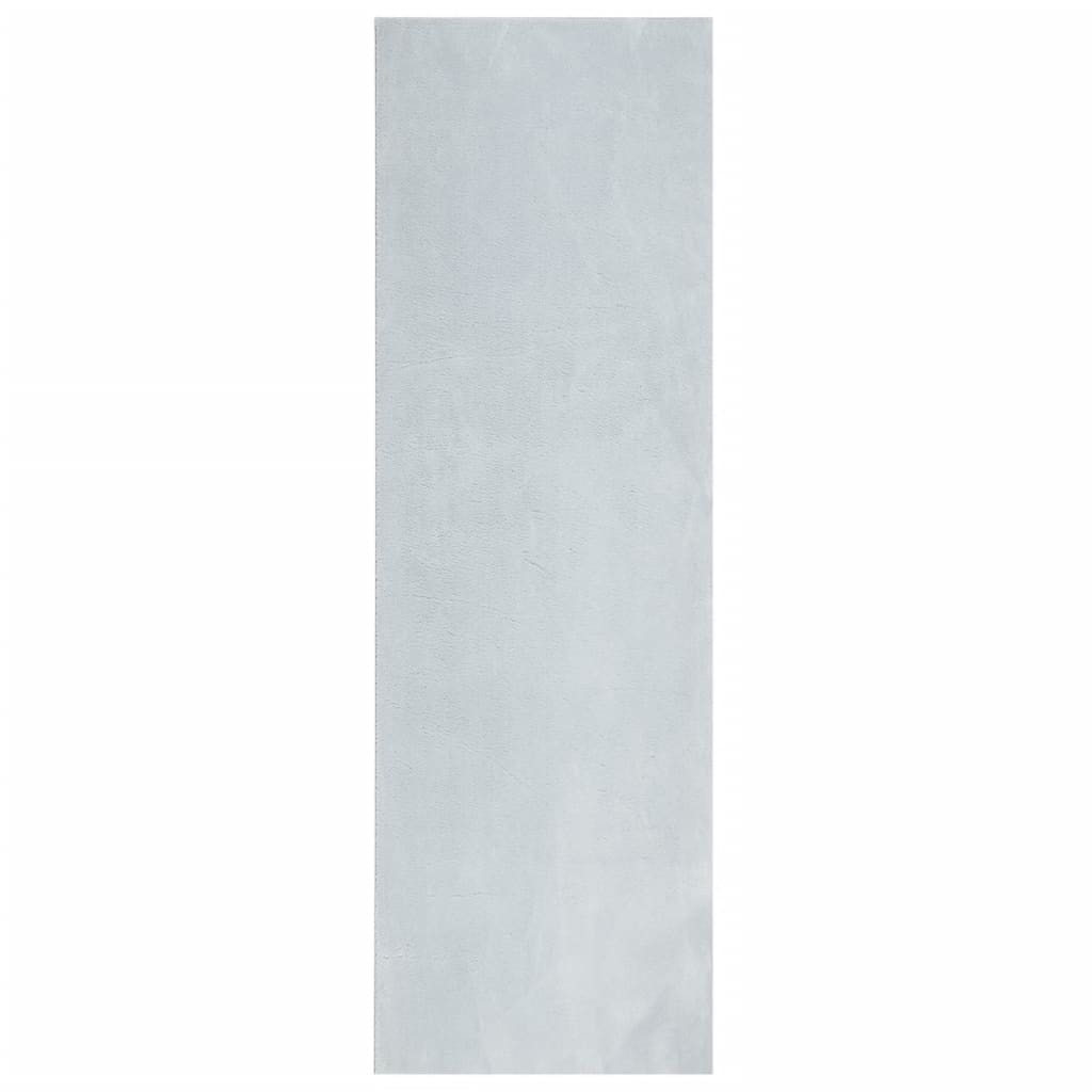 VidaXL Teppich Huarte Kurzflor weich waschbar 80x250 cm blau
