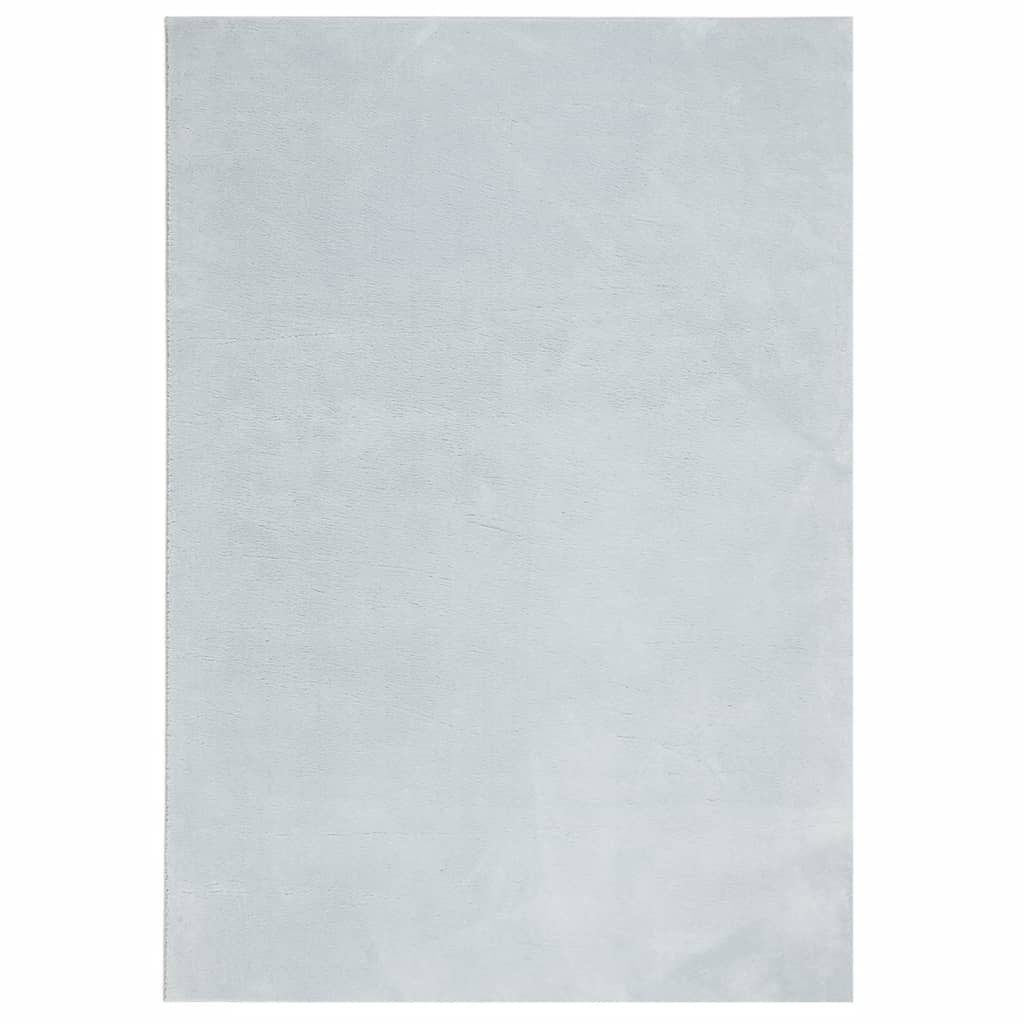 Tapis Vidaxl Huarte Low-Pole Soft Soft Lavable 140x200 cm bleu