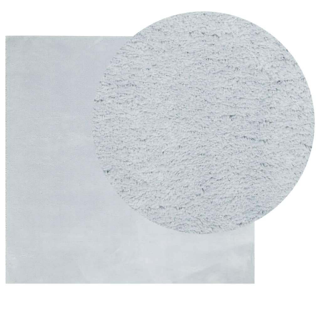 VidaXL Teppich Huarte Kurzflor weich waschbar 160x160 cm blau