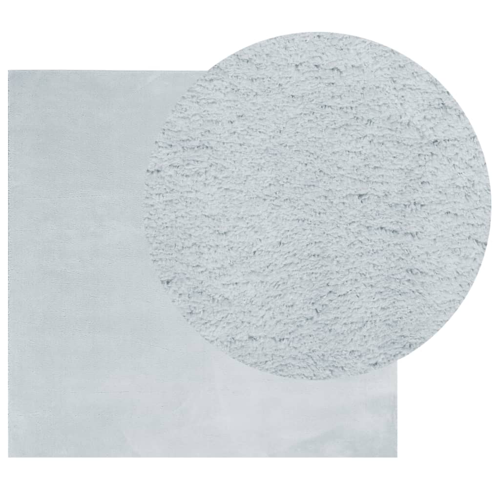 VidaXL Teppich Huarte Kurzflor weich waschbar 200x200 cm blau