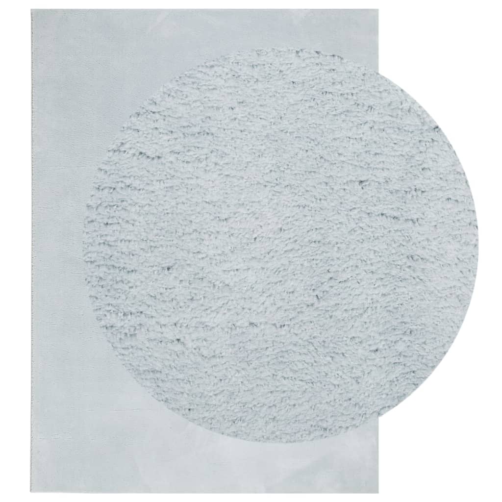 VidaXL Teppich Huarte Kurzflor weich waschbar 240x340 cm blau