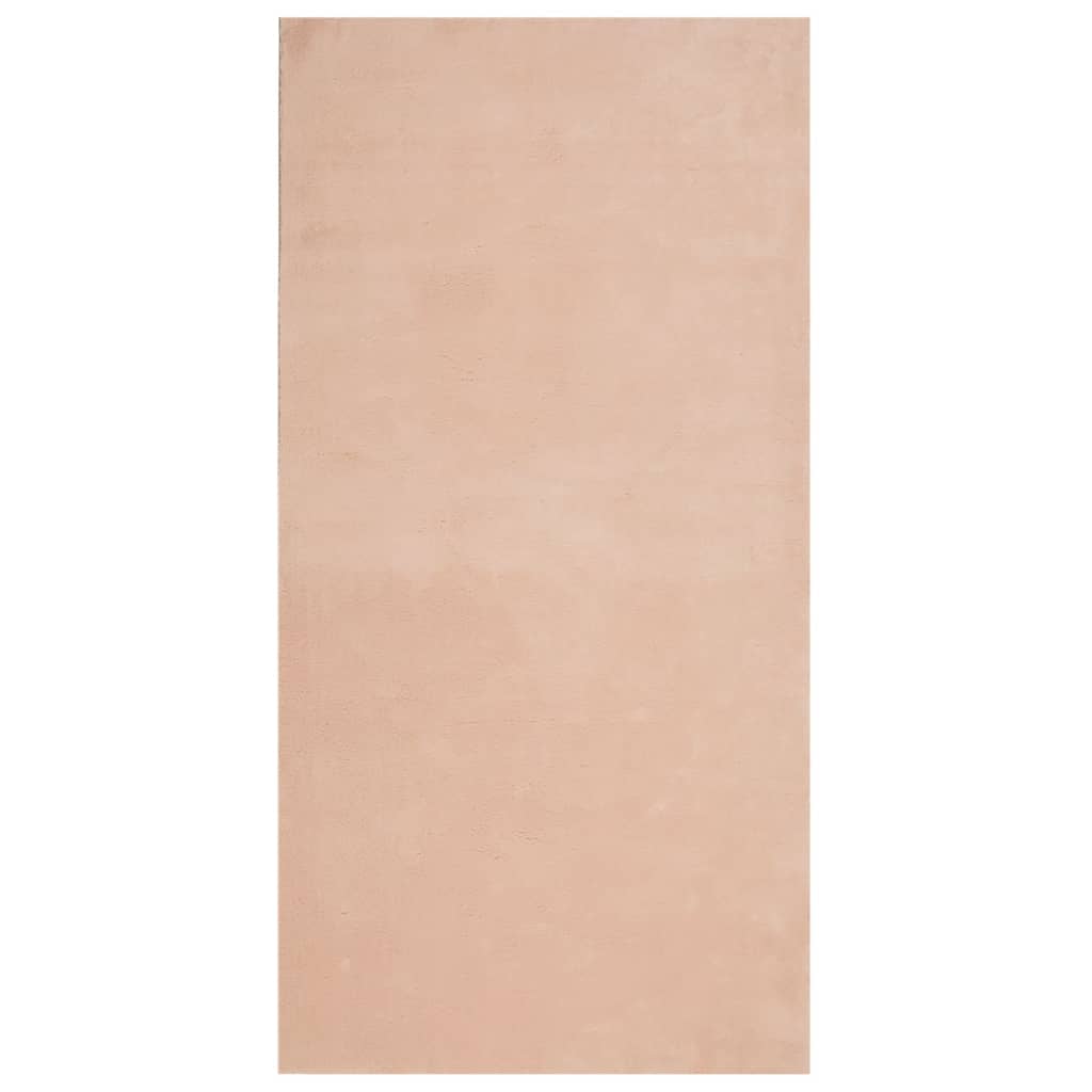 Tapis vidaxl Huarte Low -Pile Soft Soft Lavable 100x200 cm rose