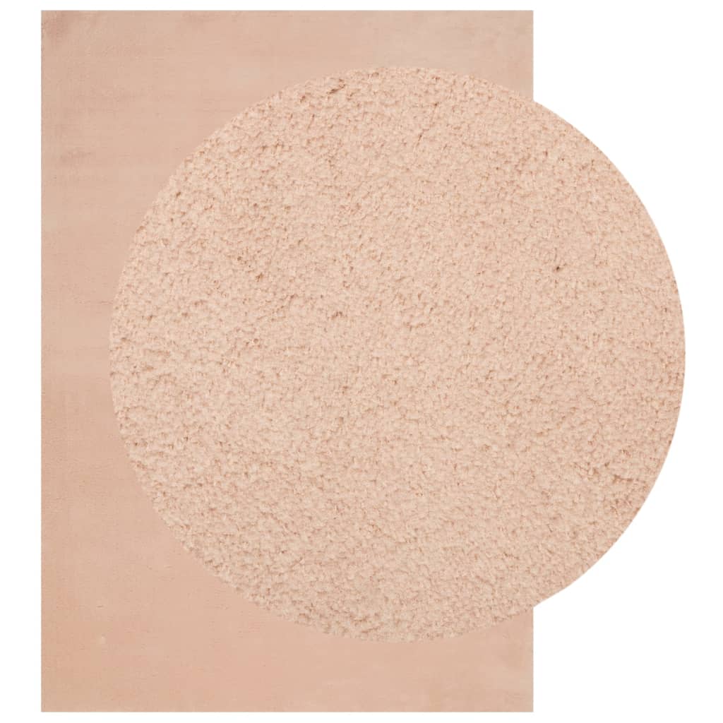 VidaXL Teppich Huarte Kurzflor weich waschbar 120x170 cm rosa