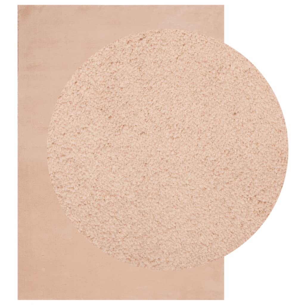 Vidaxx Teppich Huarte Kurzflor weich waschbar 140x200 cm rosa