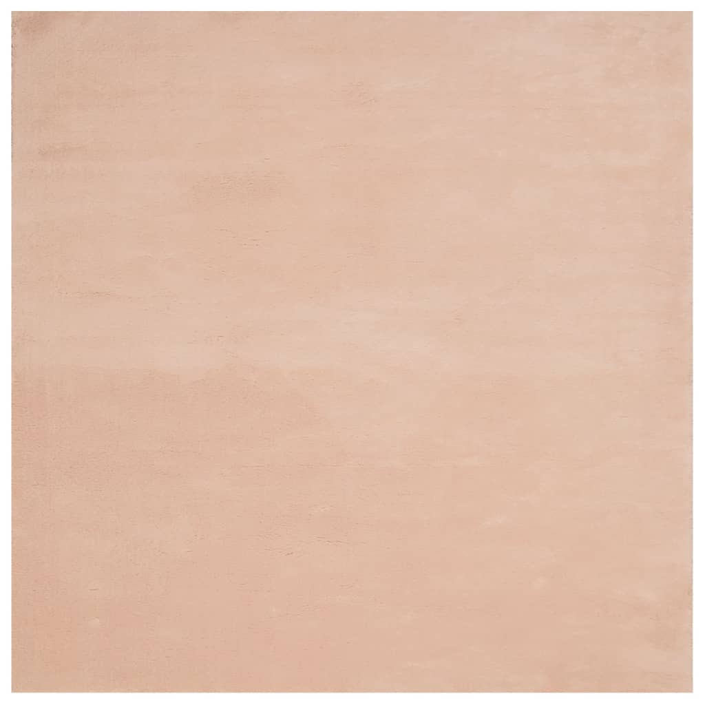 VidaXL Teppich Huarte Kurzflor weich waschbar 160x160 cm rosa