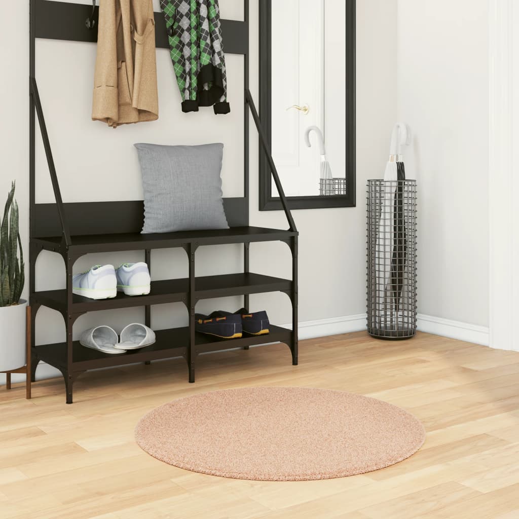 Vidaxl Teppich Huarte Kurzflor weich waschbar ø 80 cm rosa