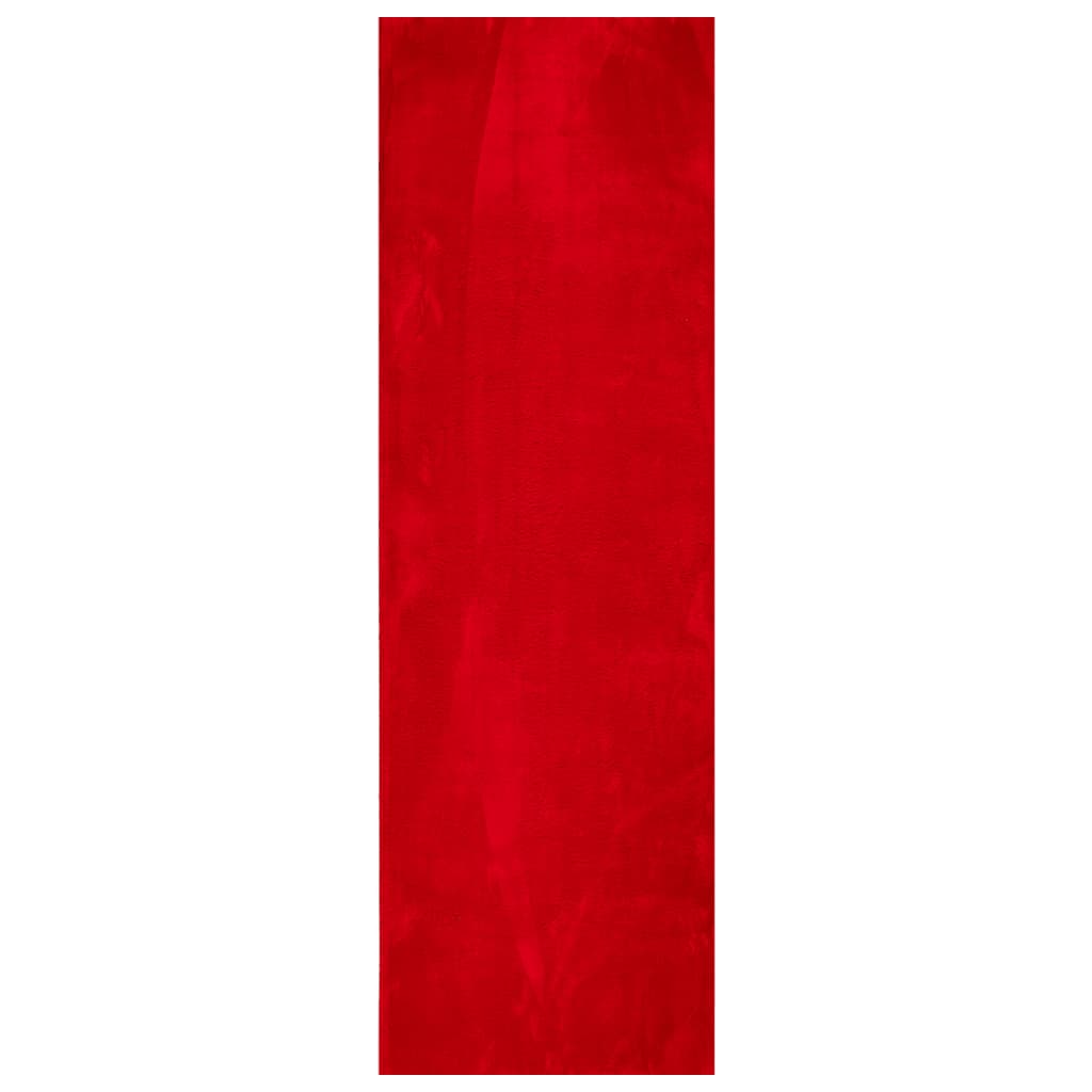 Vidaxl RAG HUARTE -POLOLE -POLOLE SOLABILE MORSO 80x250 cm di rosso