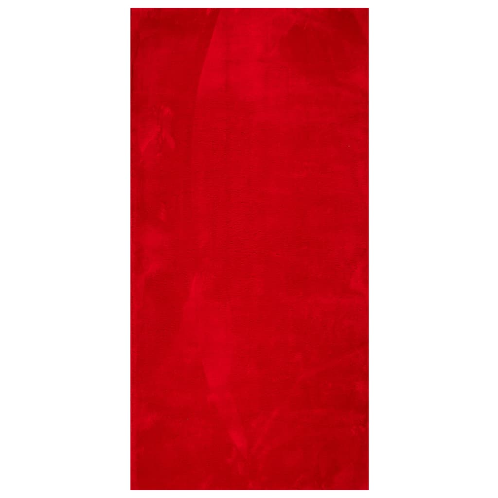 VidaXL Teppich Huarte Kurzflor weich waschbar 100x200 cm rot