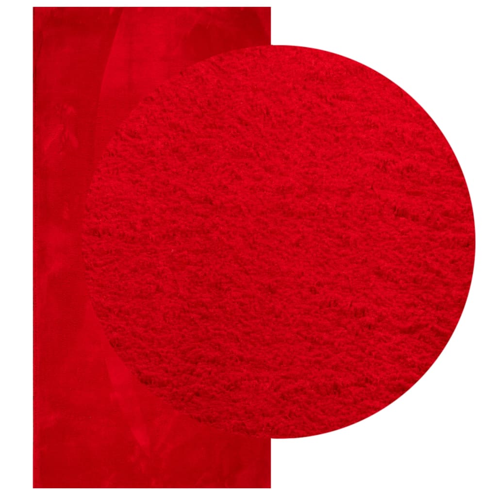 VidaXL Teppich Huarte Kurzflor weich waschbar 100x200 cm rot