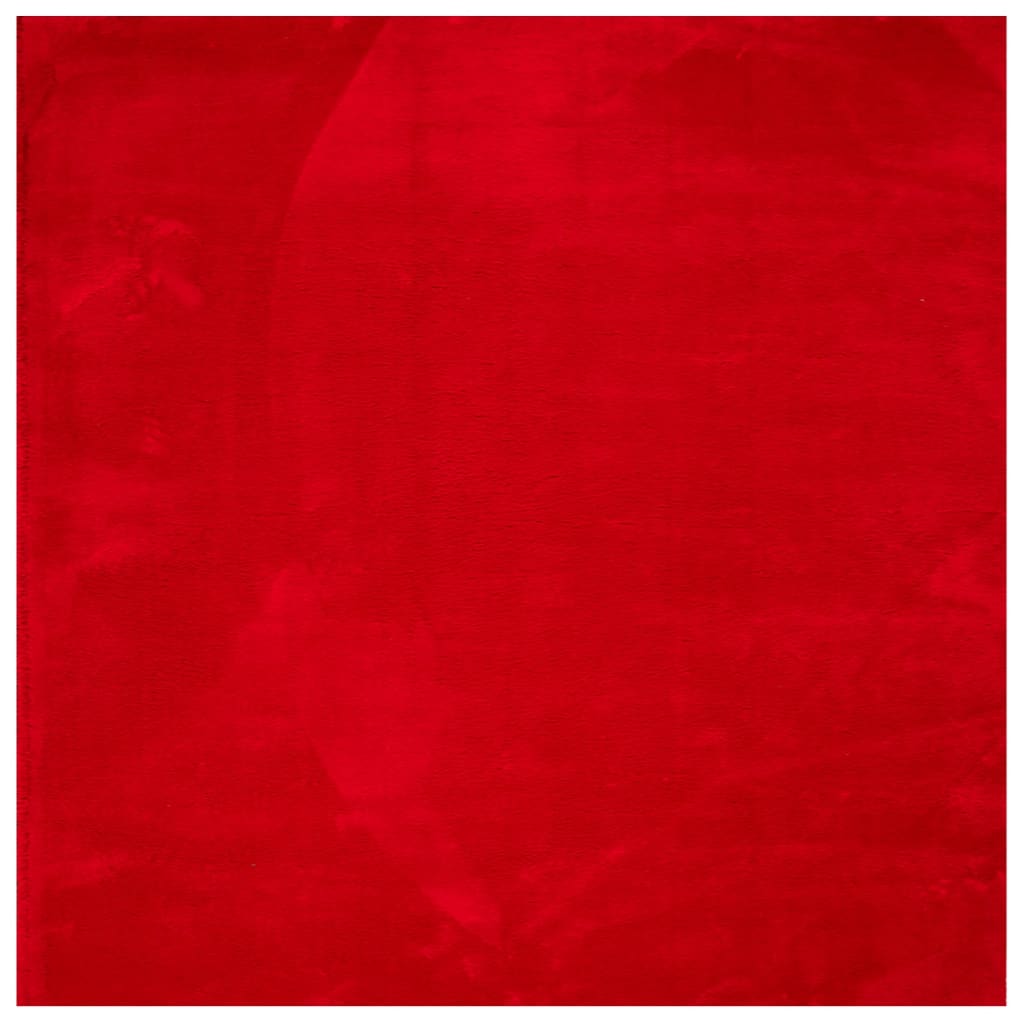 Vidaxl rug Huarte low -pole soft washable 120x120 cm red