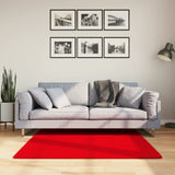 RUG VIDAXL HUARTE BAJA POLO Softable lavable de 120x120 cm rojo