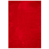 VidaXL Teppich Huarte Kurzflor weich waschbar 140x200 cm rot