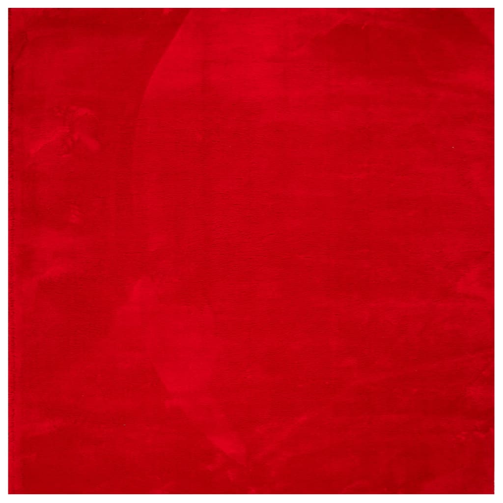 VidaXL Teppich Huarte Kurzflor weich waschbar 240x240 cm rot