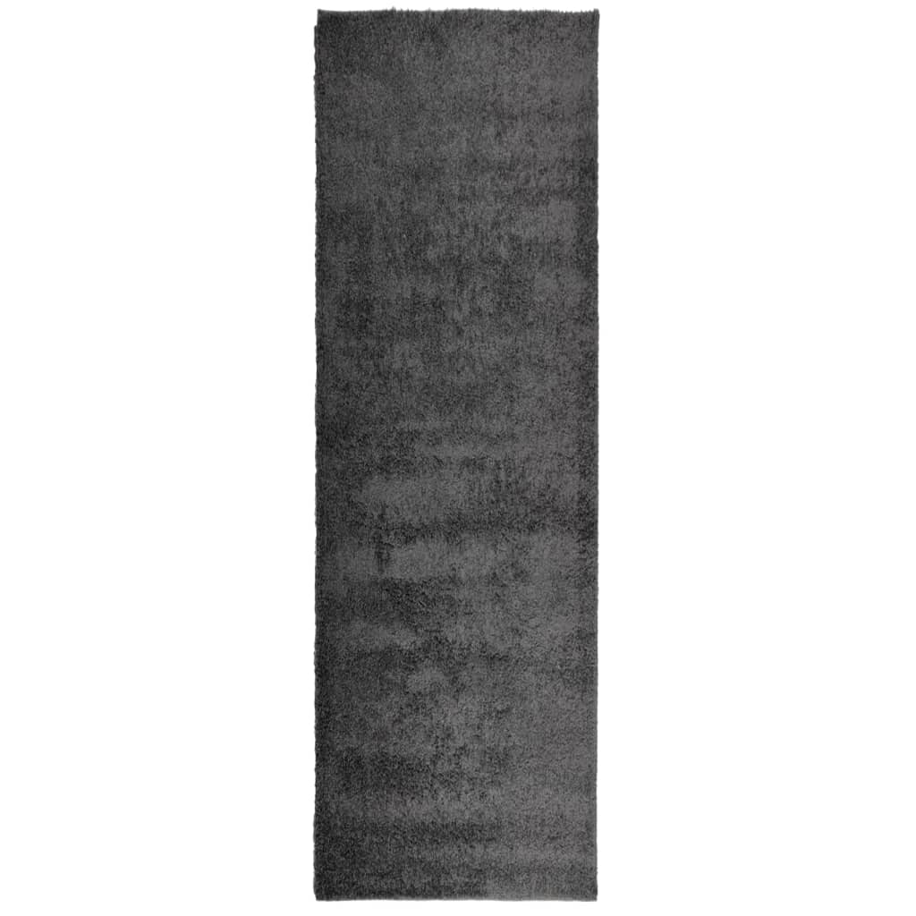 VidaXL Teppich Pamplona Shaggy Hochflor Modern 80x250 cm Anthrazit
