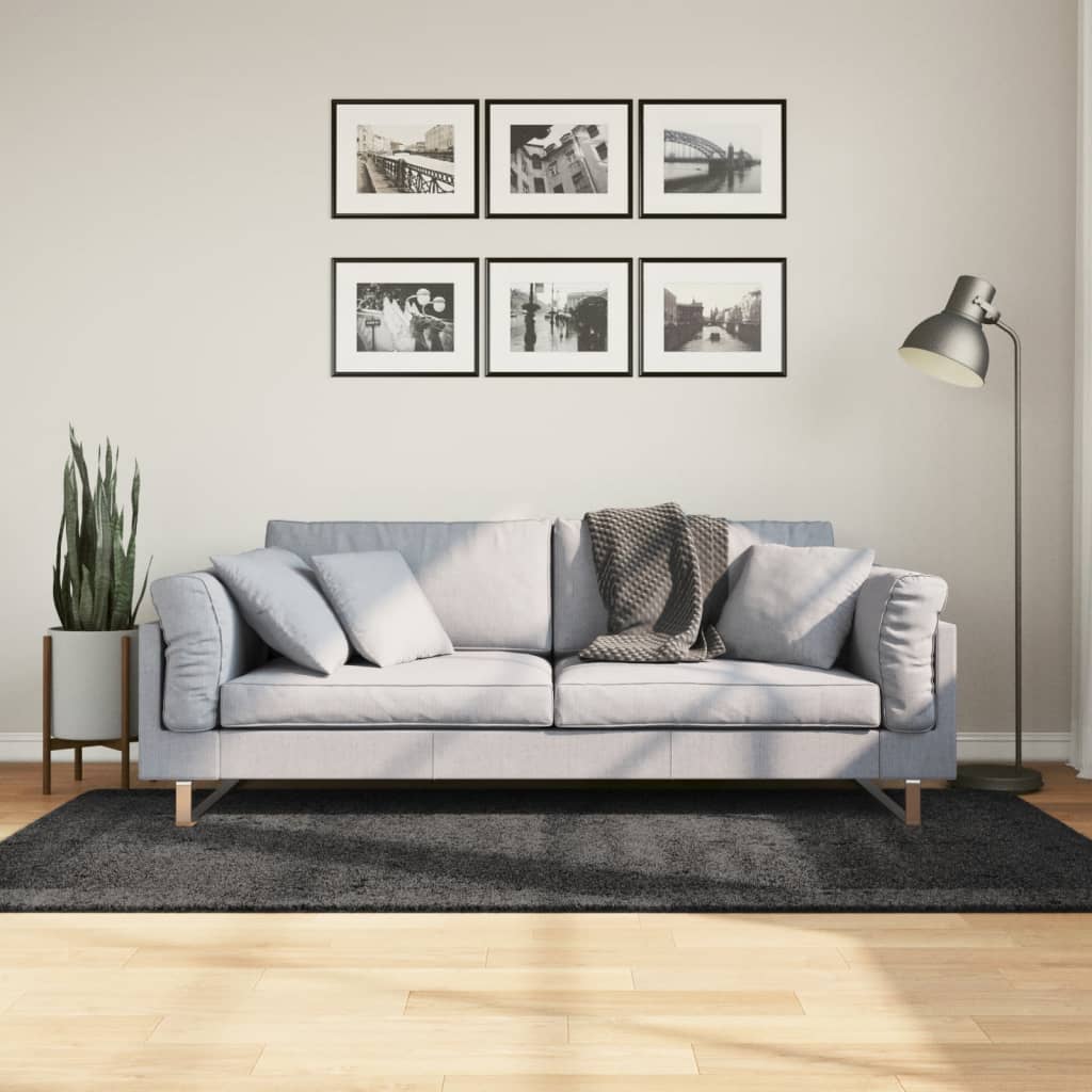 VidaXL Teppich Pamplona Shaggy Hochflor 100x200 cm Anthrazit