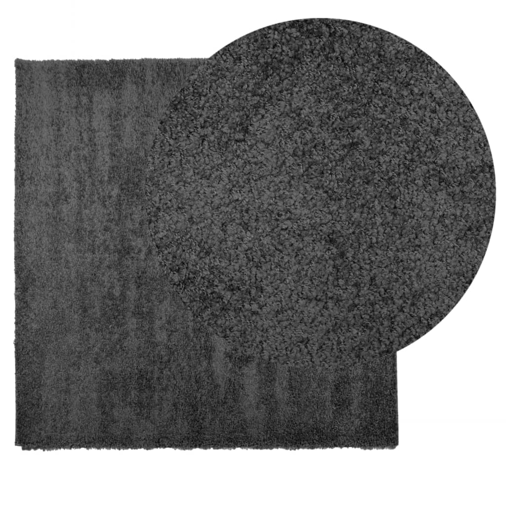 Vidaxl tapis Pampelune Shaggy hautement pile 120x120 cm anthracite