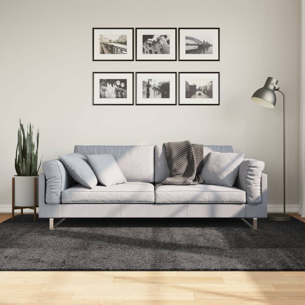 VidaXL Teppich Pamplona Shaggy Hochflor 160x230 cm Anthrazit